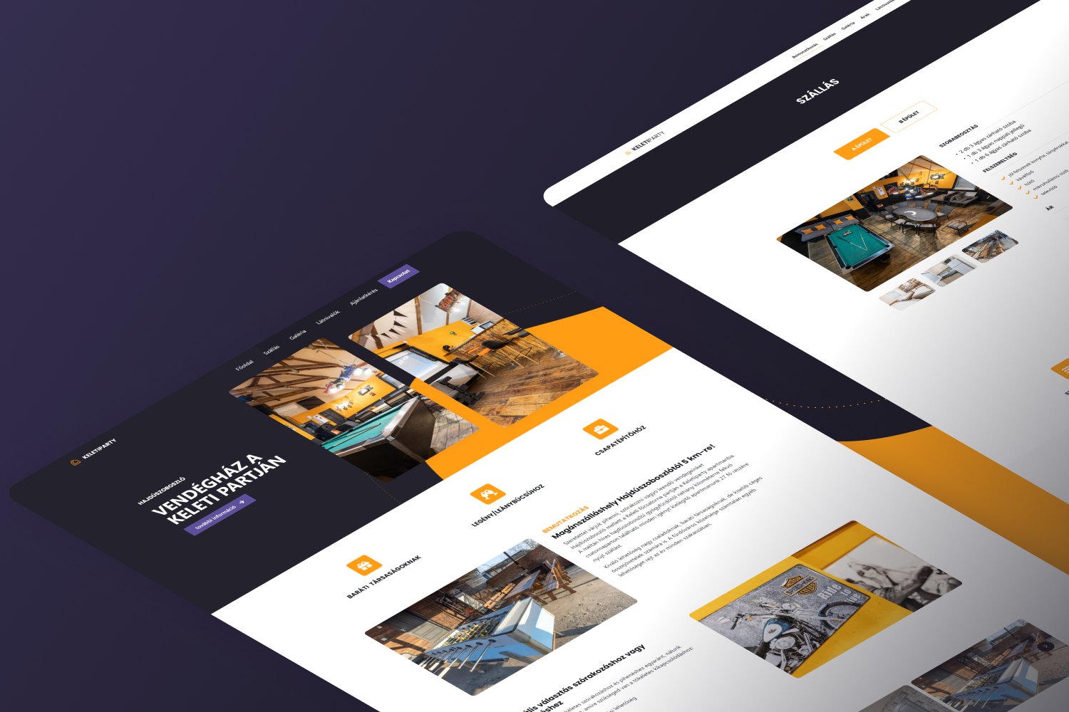 Keletiparty vendégház webdesign